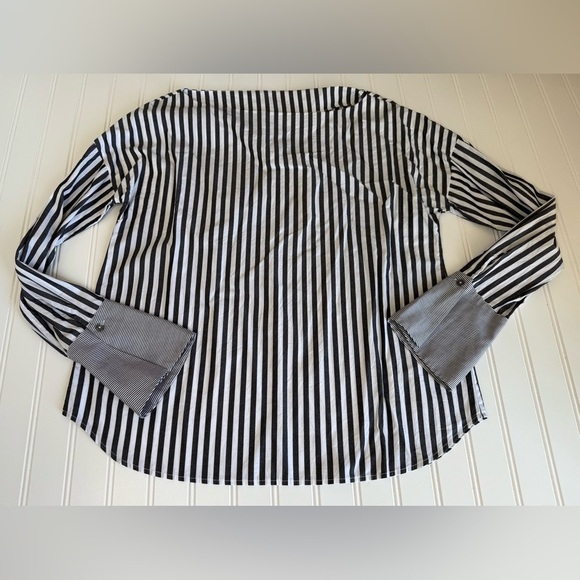 AG Adriano Goldschmied Womens Cotton Striped Boat Neck Blouse Top Small. 1162 - Picture 1 of 2